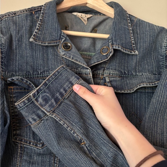 CAbi Blue Jean Jacket with Unique Buttons - Picture 9 of 11